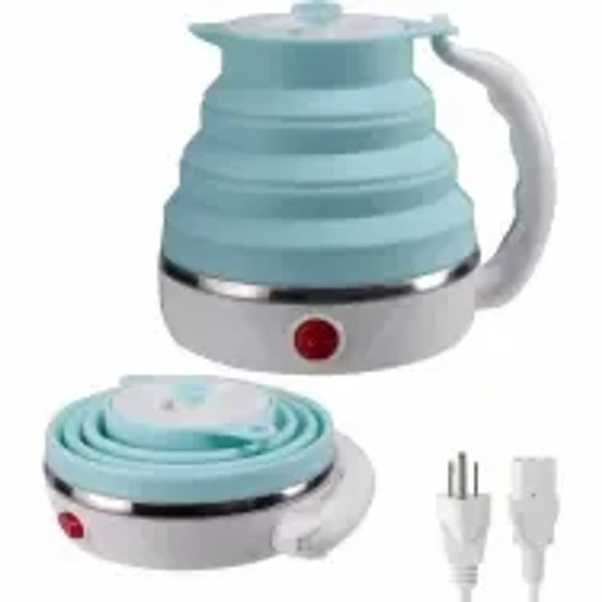 Travelling Folding Kettle Electric Silicone Foldable Water Kettles Compression Leak Proof Portable Mini Kettle