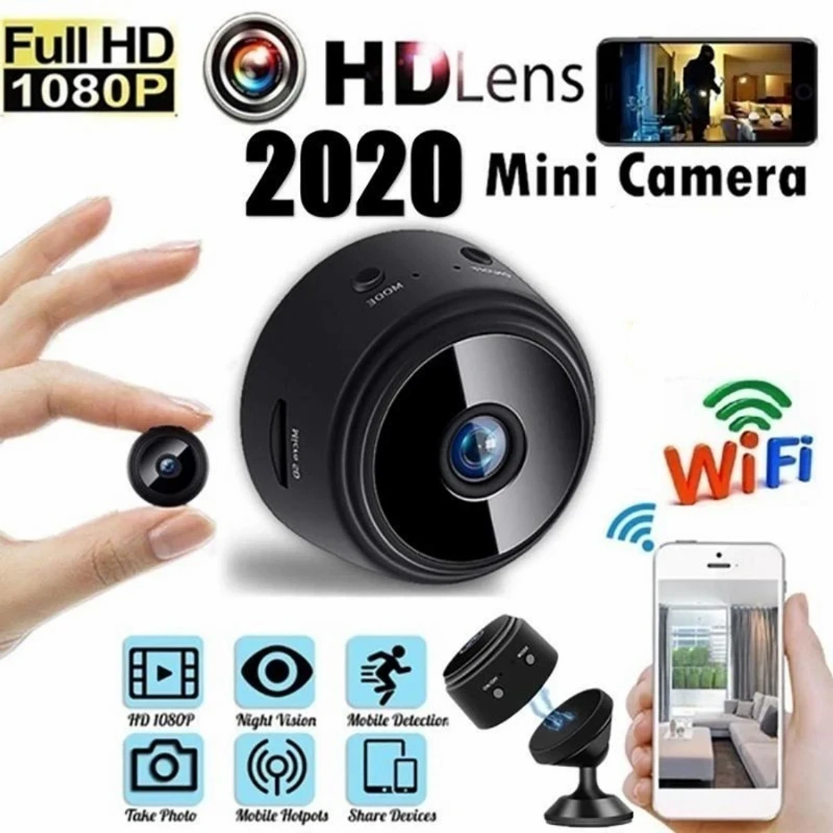 A9 Mini WiFi Camera SKU: WHSKU-007