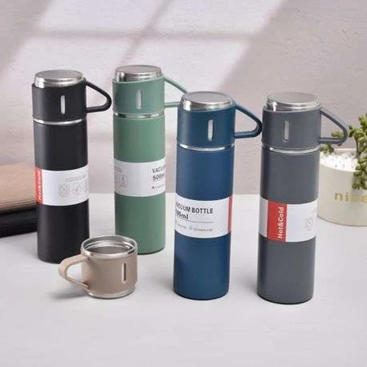 Vacuum Flask Set Stainless Steel Drinking Metal Water Bottle Gift High Quality Vacuum Flask Bottle